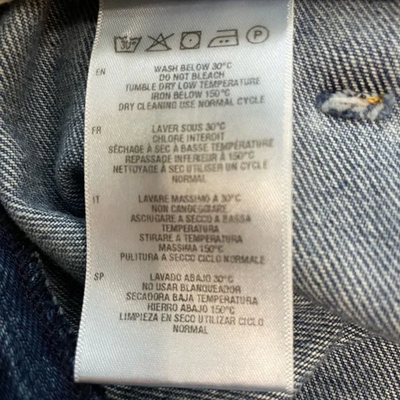 IRO Melay Denim Mini Skirt in Medium Blue Belted Paperbag Waist US Size 6 EU 38 - Picture 10 of 13